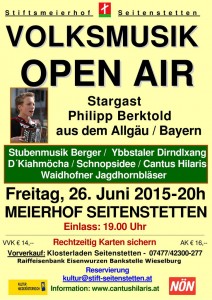 Volksmusik Open Air Plakat